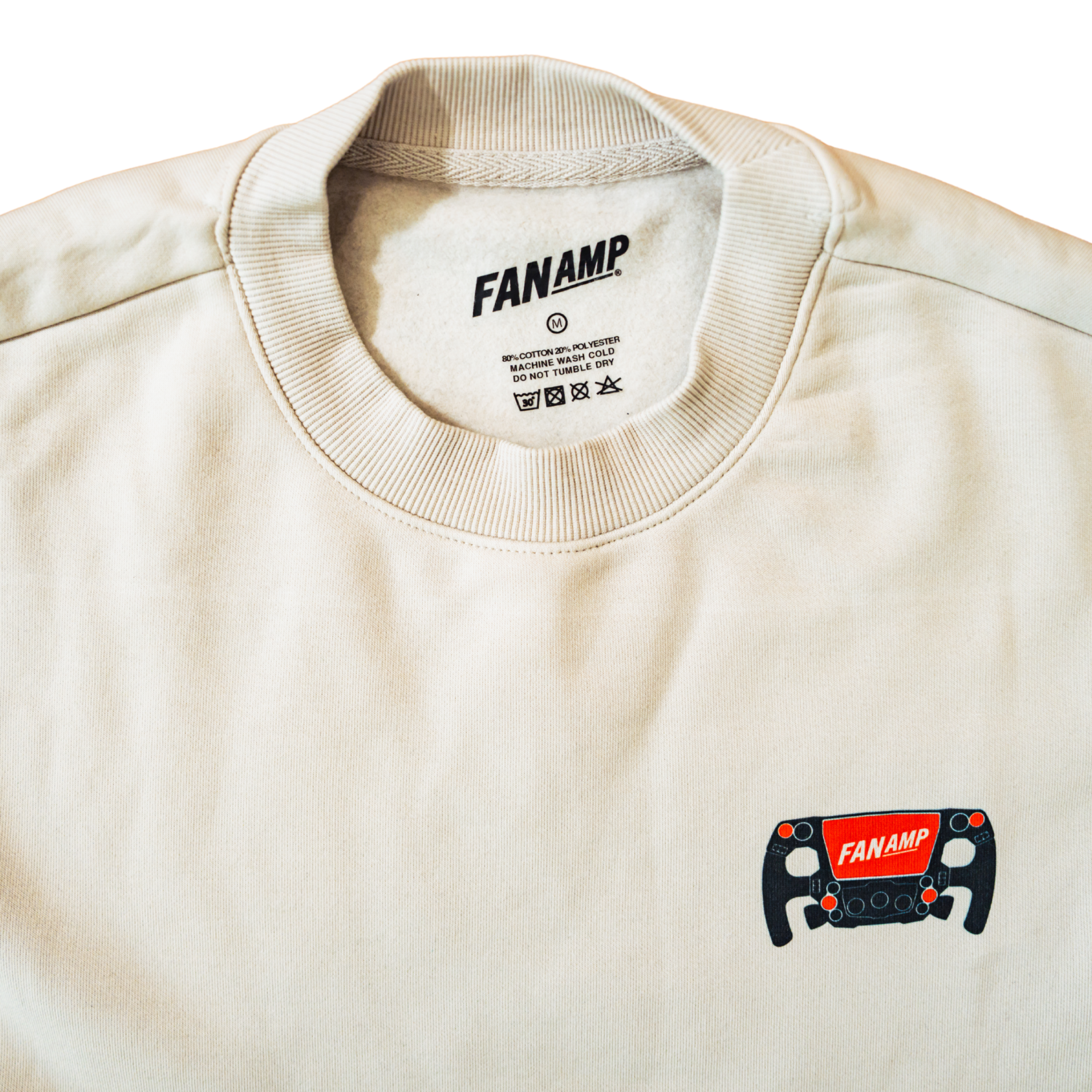 Close up of the tag of the Bone Make The Pass crewneck