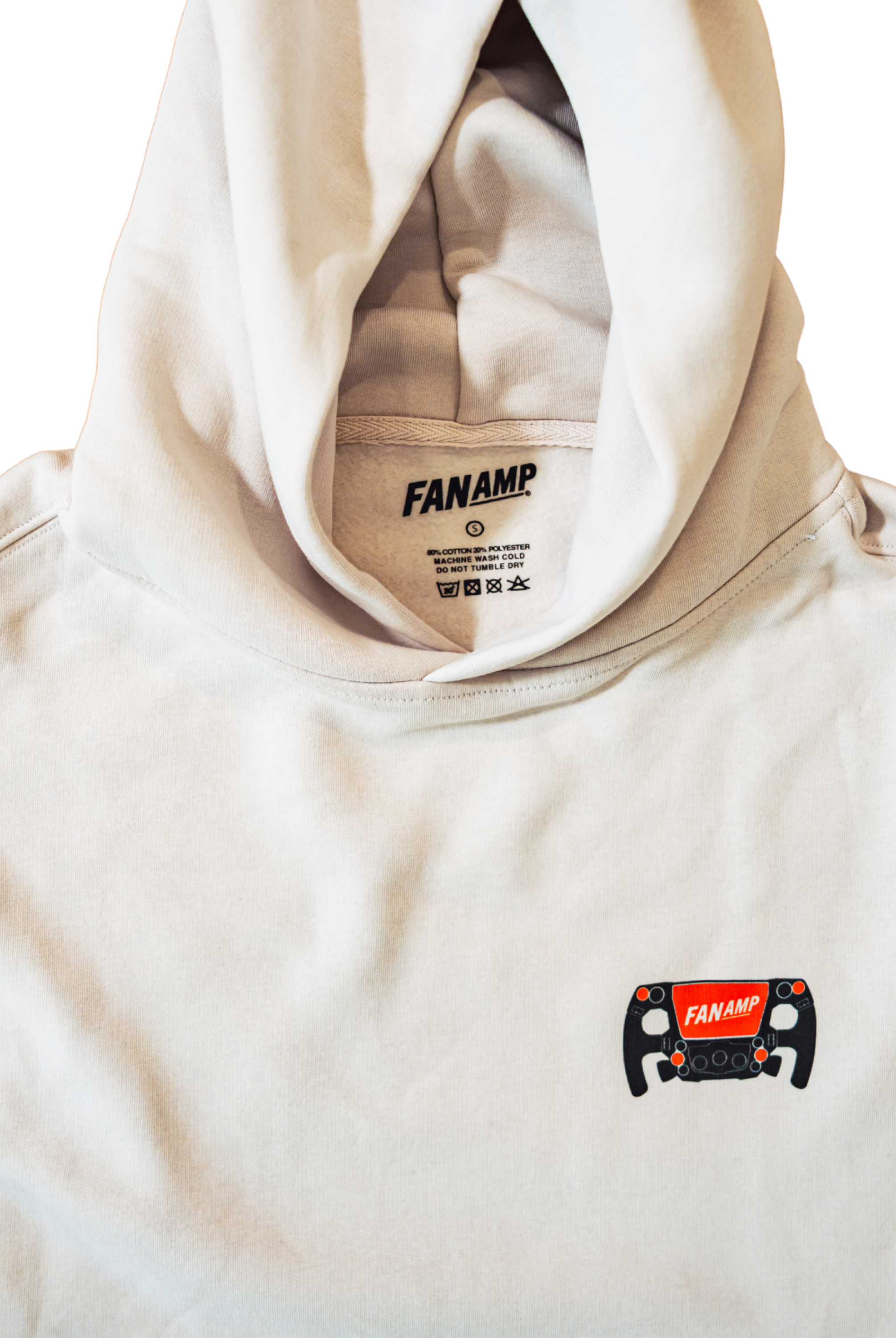 Close up of the tag of the Bone Make The Pass hoodie