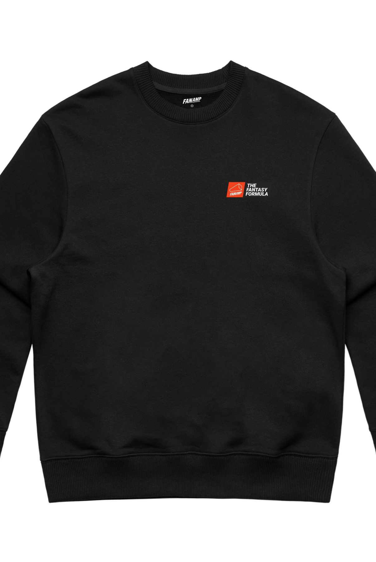 Front of the Fantasy Strategist black crewneck