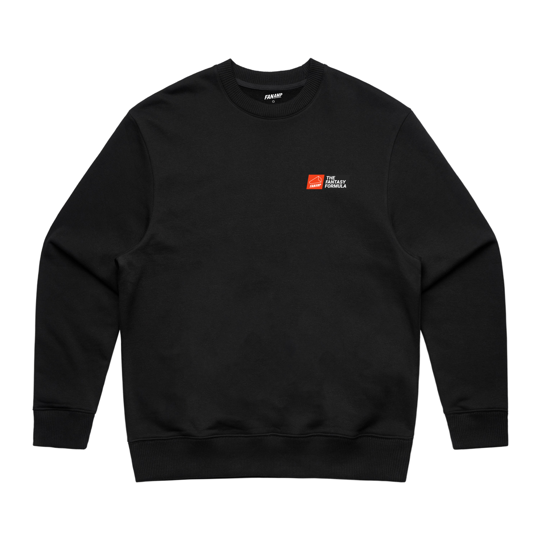 Front of the Fantasy Strategist black crewneck