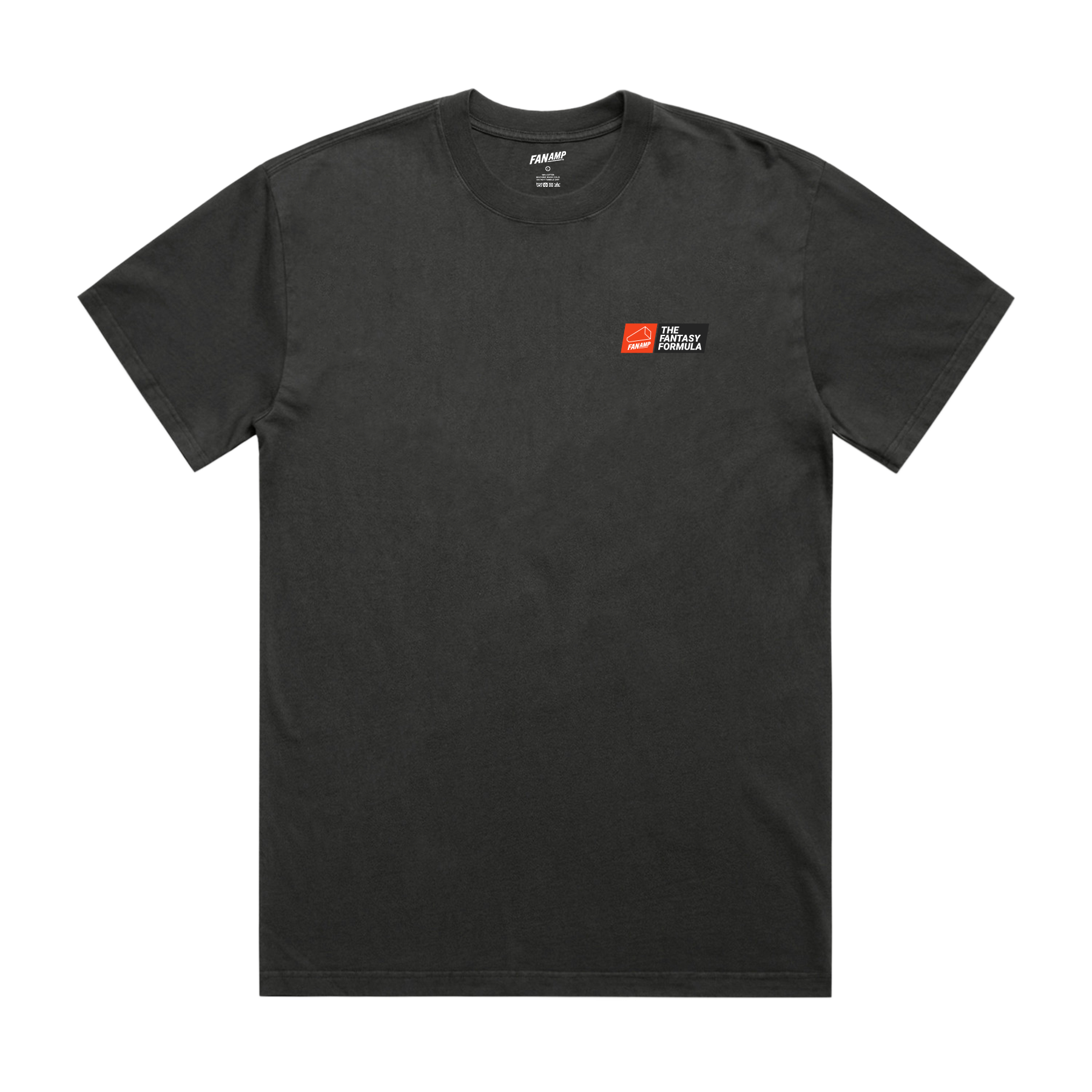 Front of the Fantasy Strategist Faded Coal t-shirt