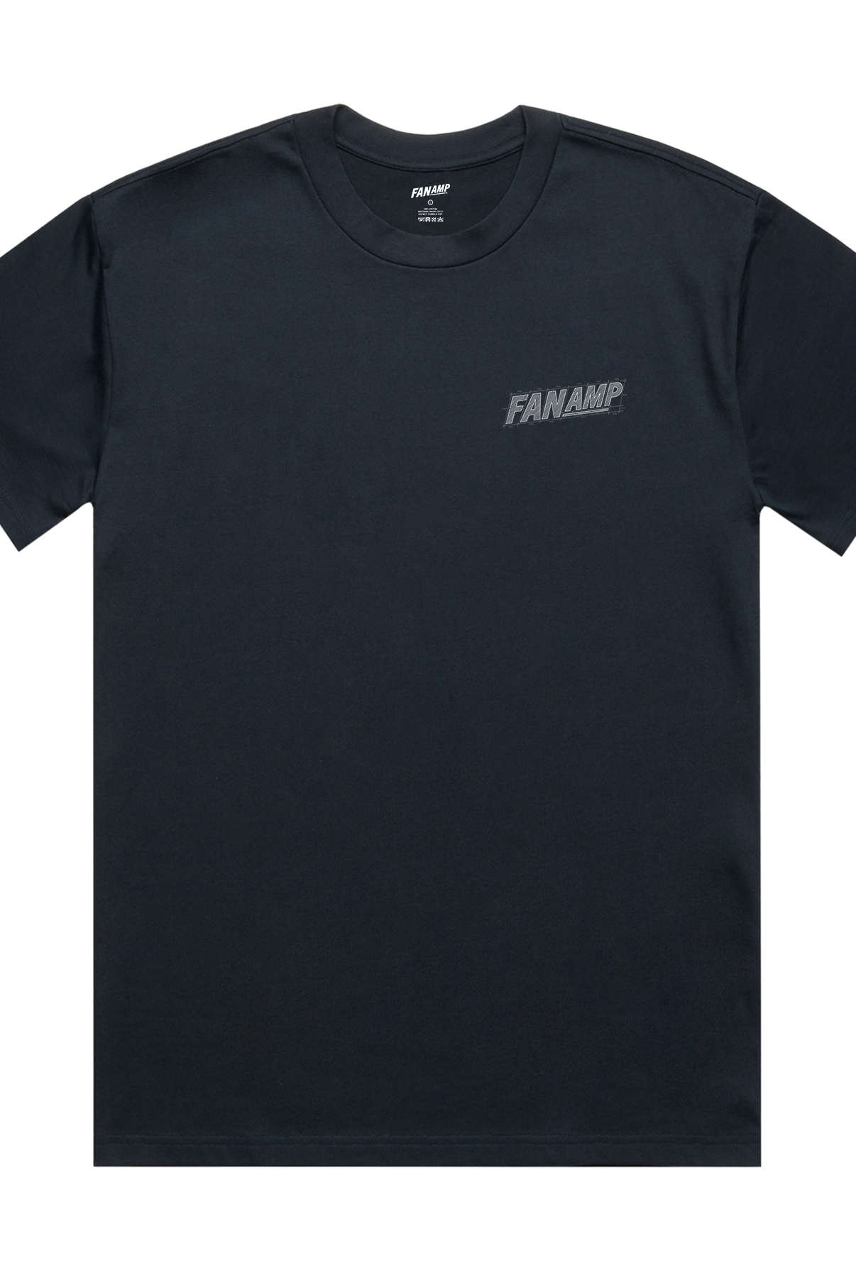 Front of the Safety First navy t-shirt