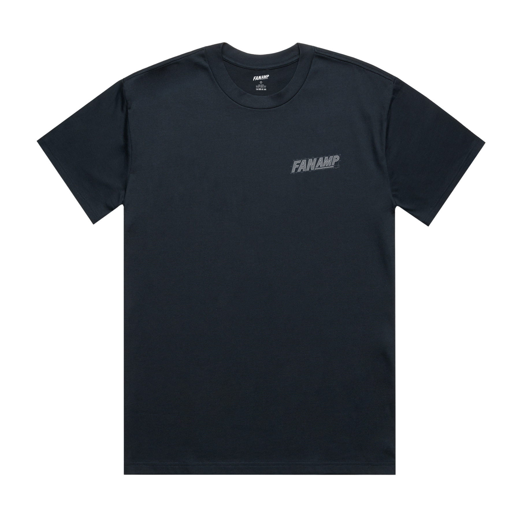 Front of the Safety First navy t-shirt