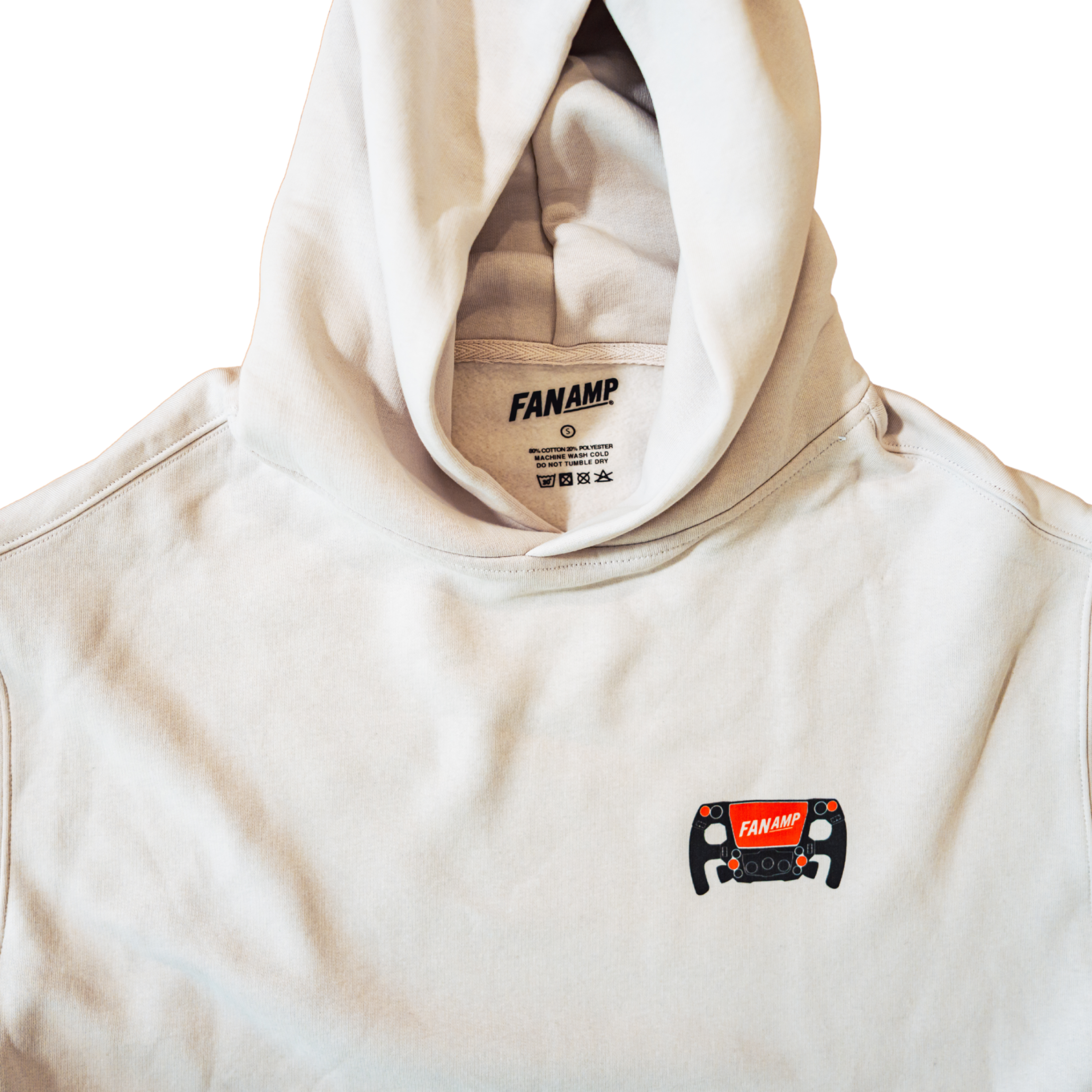 Close up of the tag of the Bone Make The Pass hoodie