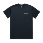 Front of the Safety First navy t-shirt