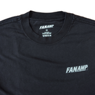 Close up of the tag of the Faded Black Safety First t-shirt